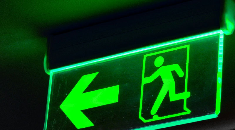 Exit and signage illumination example by DX Electrial